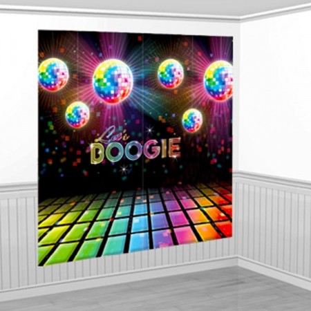 Disco Fever Scene Setter Wall Decorating Kit 1.65m x 1.65m