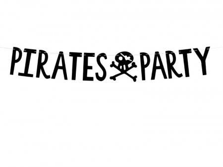 Pirates Party Banner black 14x100cm