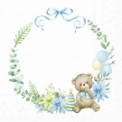 Servietter Lunsj Baby Teddy Bear Blå 20stk  thumbnail