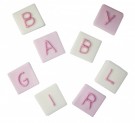 8 Baby Girlhåndlaget spiselig kakepynt 2x2 cm (Best før 12/21, men ikke dårlig etter) thumbnail