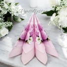 Servietter Lunsj Knitted shoes Rosa 20stk  thumbnail