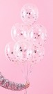 Ballonger med stjerneconfetti 30cm 6stk Sølv thumbnail