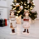 Barn vinter m/trekkspill beige/brun 12cm thumbnail