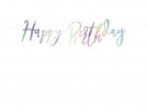 Banner Happy Birthday PL iridescent 16.5x62cm thumbnail