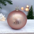 Julekule Min første jul med personlig navn og årstall BlushPink Med gaveeske thumbnail