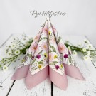 Servietter Lunsj Pastel flowers white 20stk  thumbnail