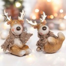 Elg sittende brunlig m/skjerf 8,5cm  thumbnail