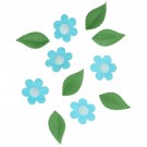 Wilton Spiselige Blomster og Blader Blå 11 stk thumbnail