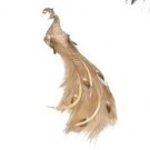 Påfugl på klype Lengde 30cm golden thumbnail