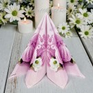 Servietter Lunsj Knitted shoes Rosa 20stk  thumbnail