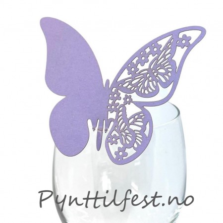 Bordkort Sommerfugl L Lavendel 10stk