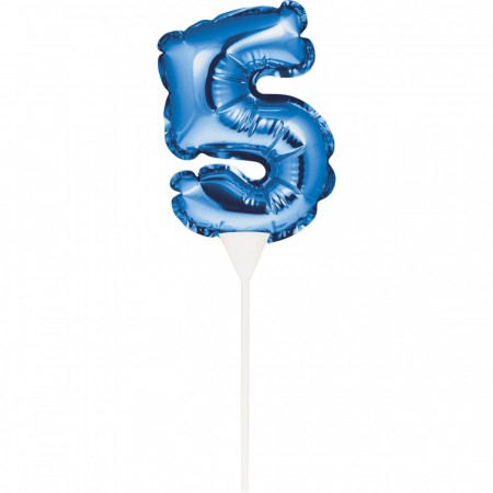 Selvoppblåsende Miniballong Kaketopper 5 Blå