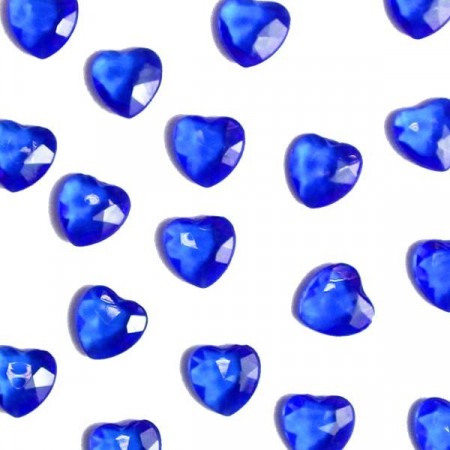 Hjerter Diamant Blå ca 80 stk