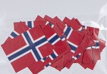 Konfetti Norsk flagg 3cm 48stk