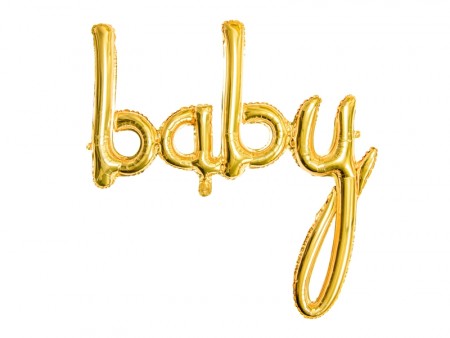 Folieballong Baby gold 73.5x75.5cm