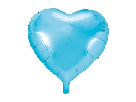 Folieballong Hjerte 45cm Skyblue