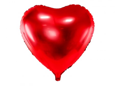 Folieballong Hjerte 45cm Rød