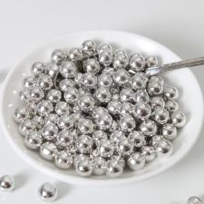 Kakestrø Soft perler Metallic Sølv 55g