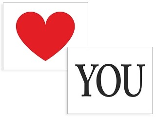 Sko Stickers Heart/You