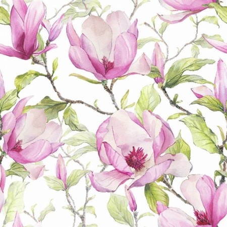 Servietter Kaffe Blooming Magnolia Pink 20stk