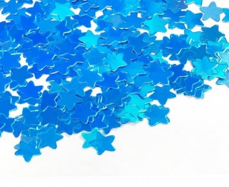 Confetti stjerne lysblå 12g