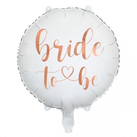Folieballong Bride to be 45cm hvit