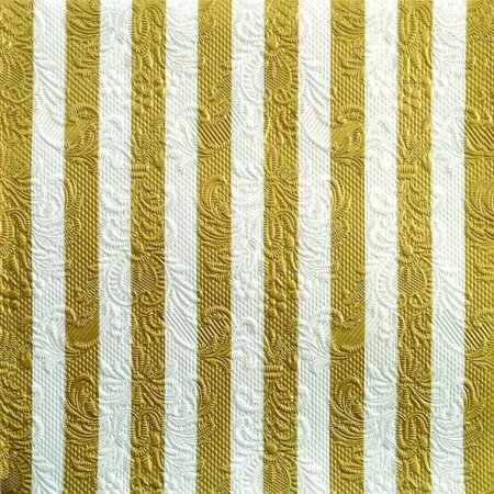 Servietter Elegance Stripes Gold Lunsj 15stk