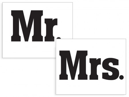 Sko Stickers Mr/Mrs