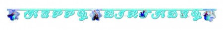 Frost On Ice Happy Birthday Banner 2 meter