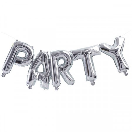 Folieballonger Party Sølv