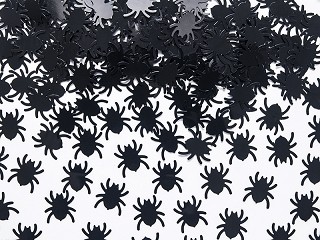 Confetti edderkopper svart 1.2x1.2cm 15g