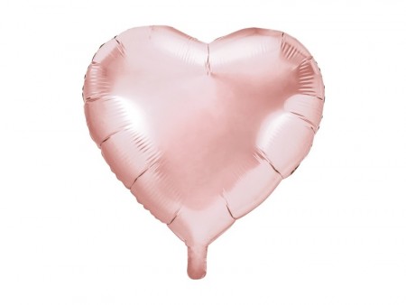 Folieballong Hjerte 45cm Rosegold