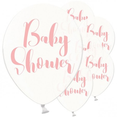 Ballonger Babyshower Rosa 6stk