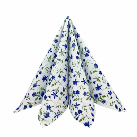 Servietter Lunsj Happy Flowers blue 20stk (utgående)