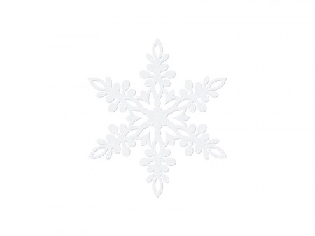 Papirdekorasjon Snowflake 9cm 10stk