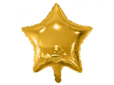 Folieballong Stjerne 48cm Gull