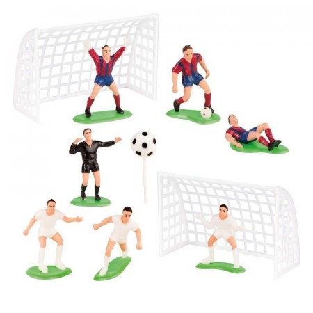 Fotballkamp El Classico 10 kakefigurer i plast