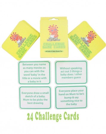 Baby shower Challenge Game Cards 24kort