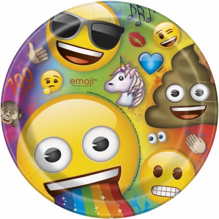 Emoji Rainbow 8stk Tallerkener