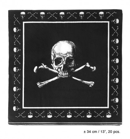 Pirat Skull Servietter 20stk