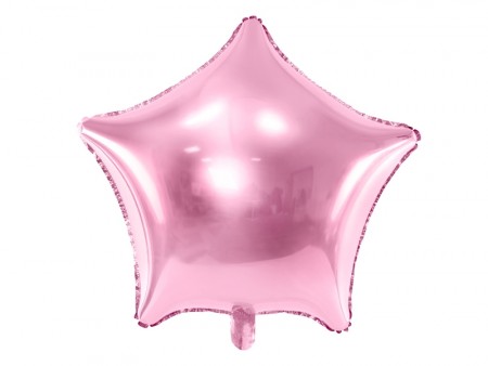 Folieballong Stjerne 48cm Rosa