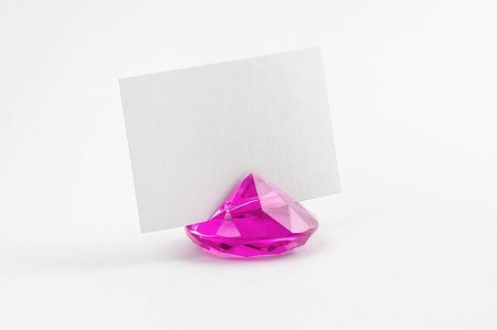 Bordkortholder Diamant 10 stk Pink
