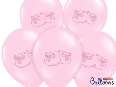 Ballonger 30cm Bootee Pastel Baby Pink 6stk