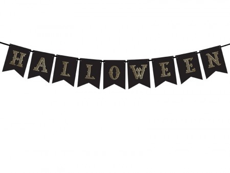 Banner Halloween Svart 20x175 cm