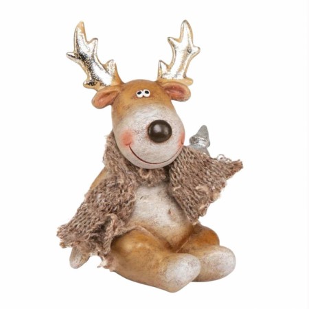 Elg sittende brunlig m/skjerf 8,5cm 