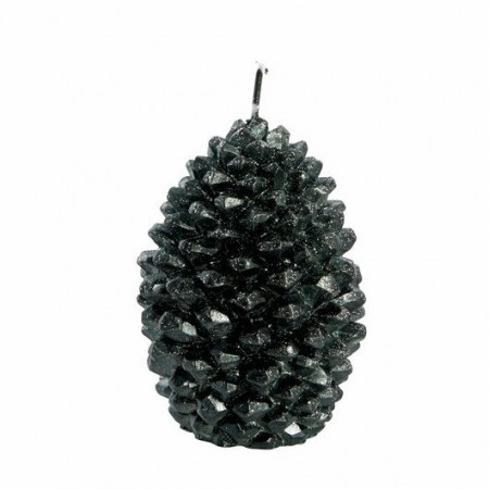 Konglelys 6X8.5cm mørkgrå/grønn m/glitter