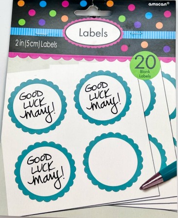 Candy Buffet Klistremerker Turkis 20stk