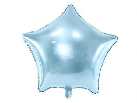 Folieballong Stjerne 48cm lysblå