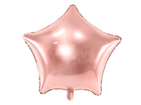 Folieballong Stjerne 48cm Rosegold