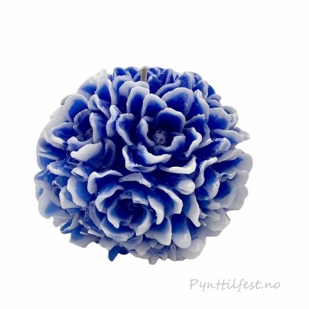 Dekorlys Blomsterkule 8cm Mørkblå